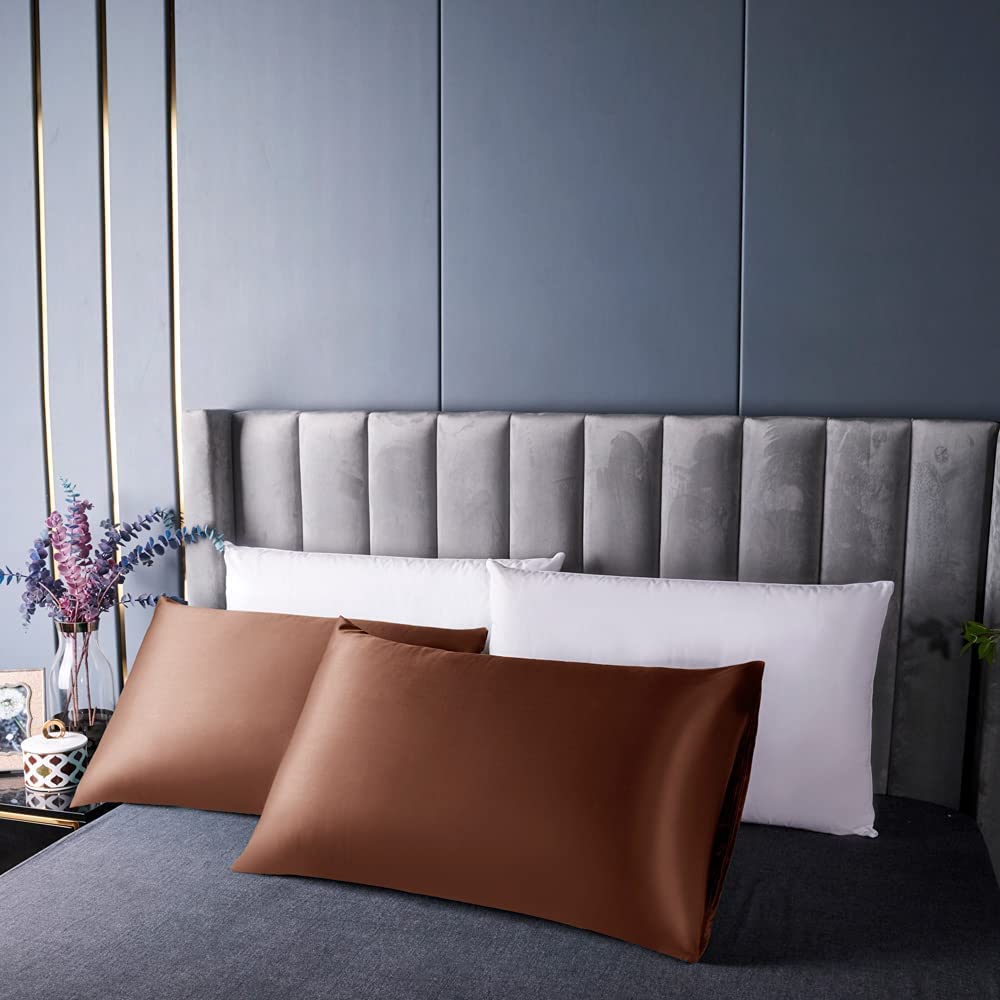 Amazon｜枕カバー 2枚セット サテンの枕カバー 封筒式ピローケース